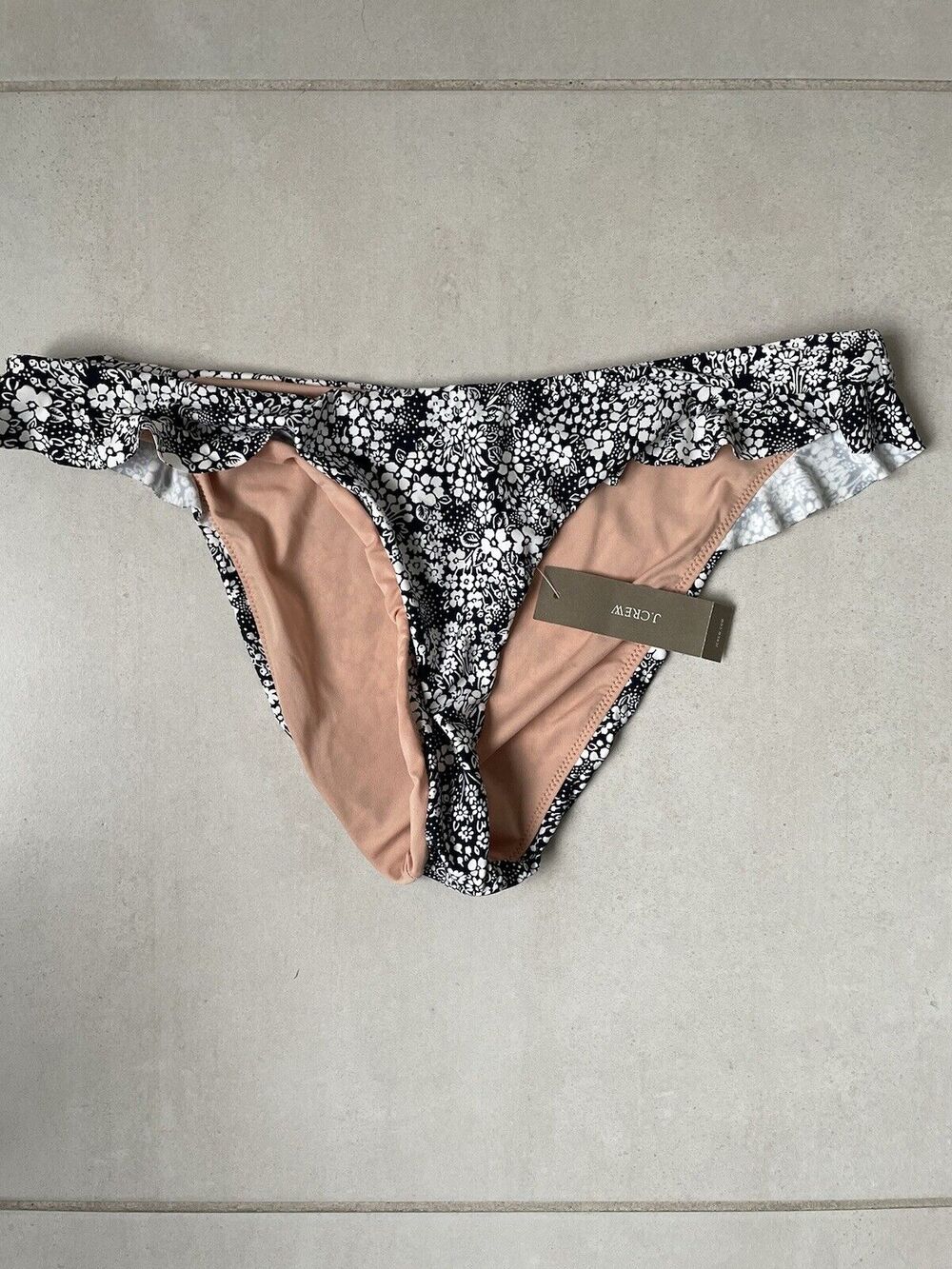 J. Crew Swim Bikini Bottom Multicolor Floral Ruffled Swimwear